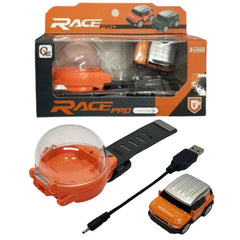 Mini Car With Remote Control Mini Remote Control Car Watch Racing Car USB Charging Cartoon Rc Small Car Kids Toys (random Color )