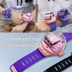 Mini Car With Remote Control Mini Remote Control Car Watch Racing Car USB Charging Cartoon Rc Small Car Kids Toys (random Color )