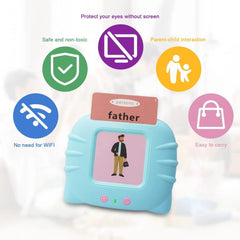 Talking Flash Cards Preschool Learning Toys Early Educational Toys English Learn To Talk Learn Words Learn English Learn(random Color )